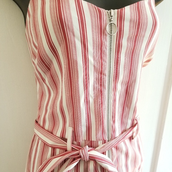 Romeo + Juliet Couture Striped Tie Waist Jumpsuit - Picture 2 of 7